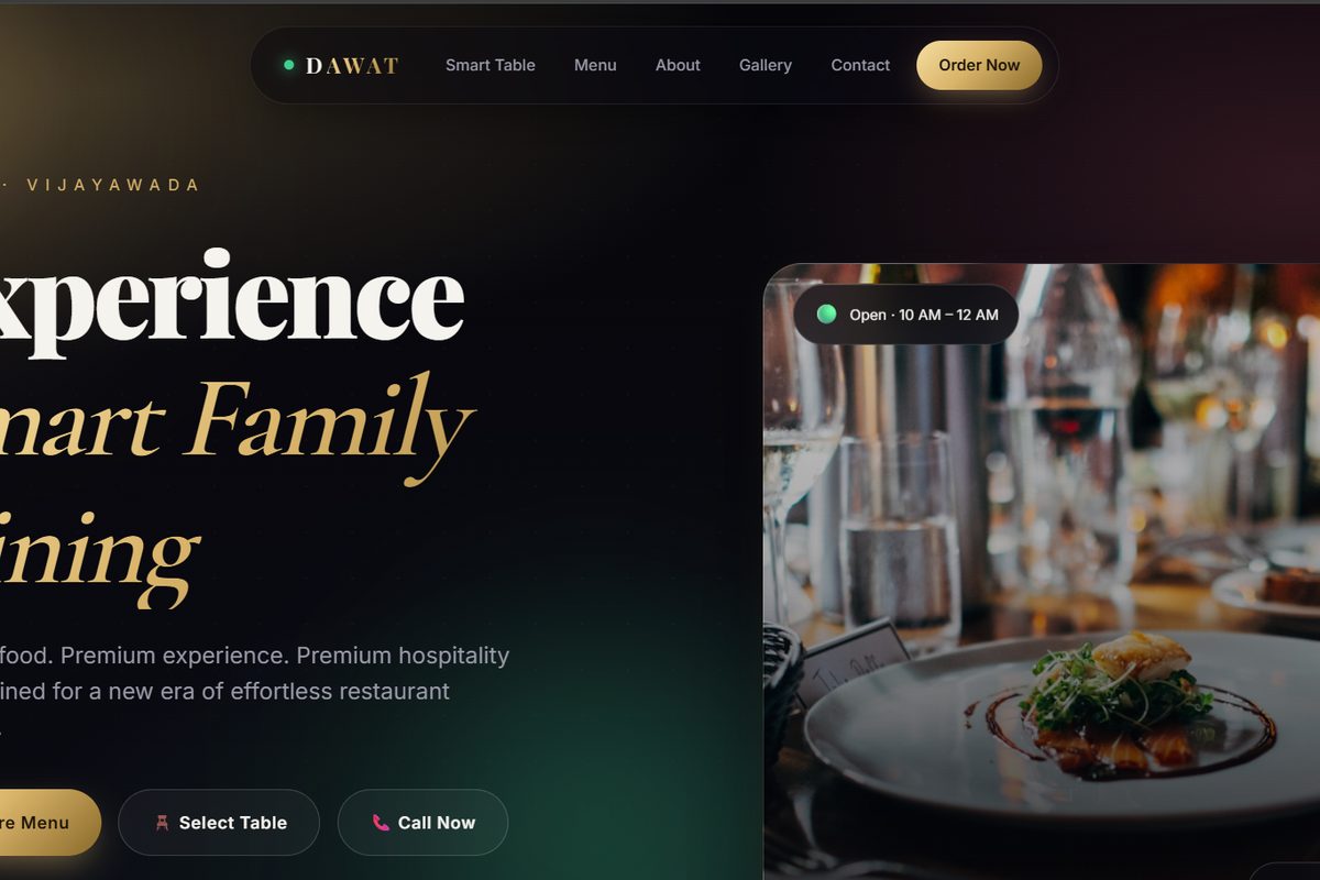 Dawat Family Restaurant — website built by RAM AI Web Solutions