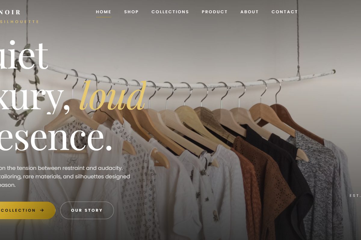 Maison Noir Fashion — website built by RAM AI Web Solutions