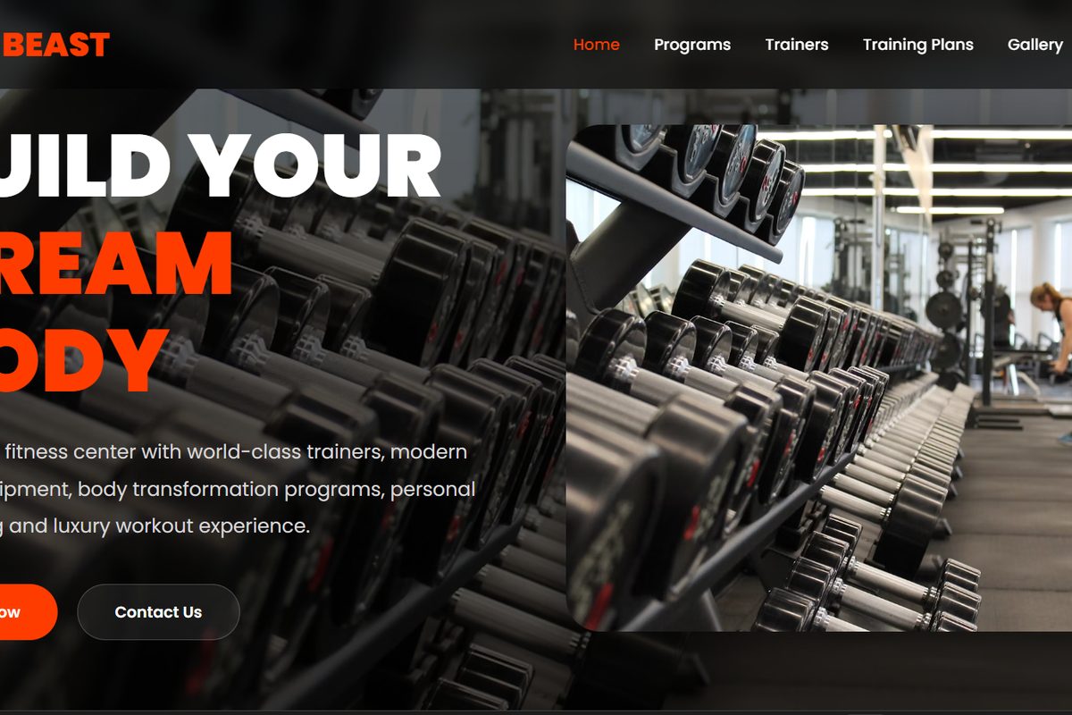 Iron Beast Gym — website built by RAM AI Web Solutions