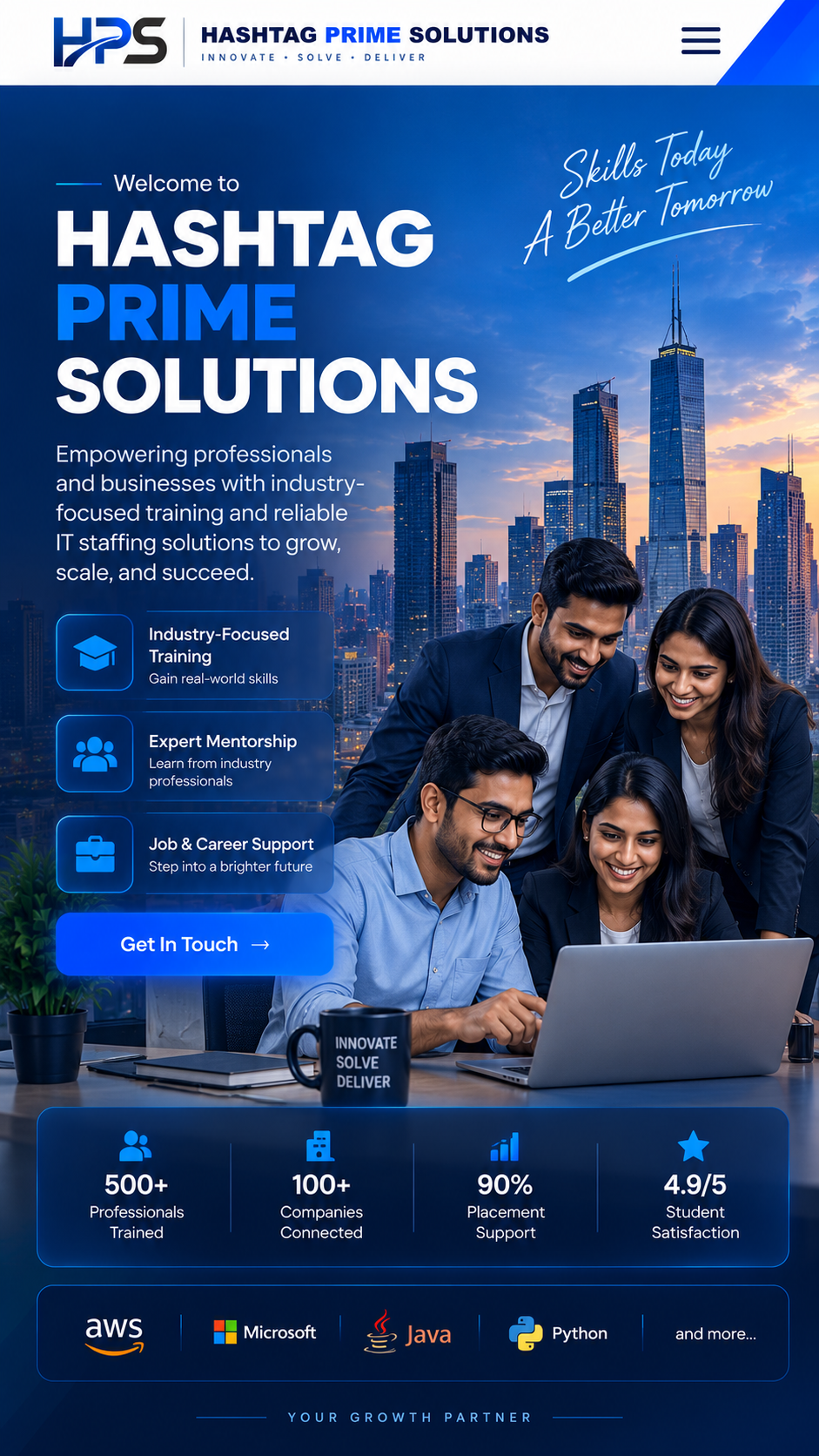 Hashtag Prime Solutions — website built by RAM AI Web Solutions